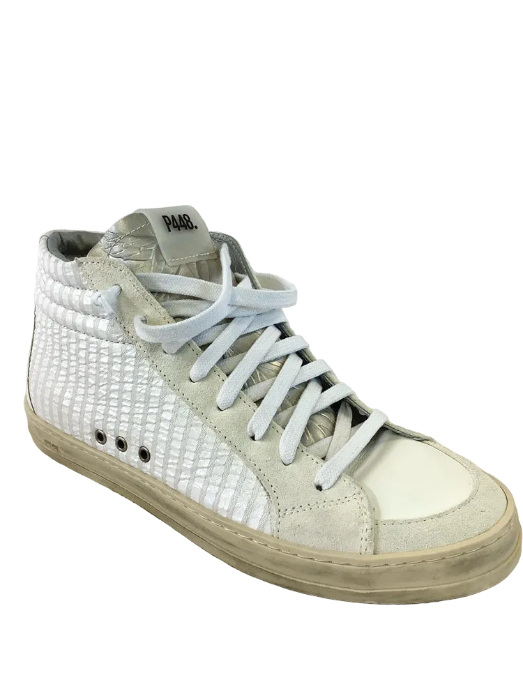 P448 Shoe Size 8 White Sneakers