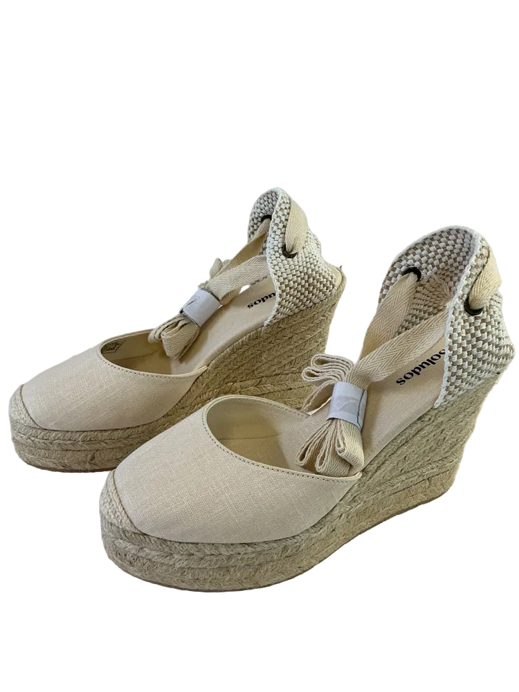 Soludos Shoe Size 7 Cream Marseille Wedges