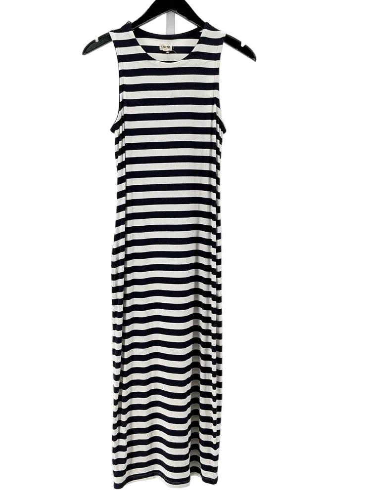 L'Agence Size M Navy & white Dress