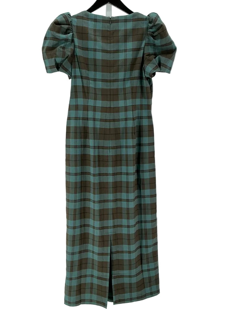 Tuckernuck Size S Brown & Blue ALEXANDRA Dress