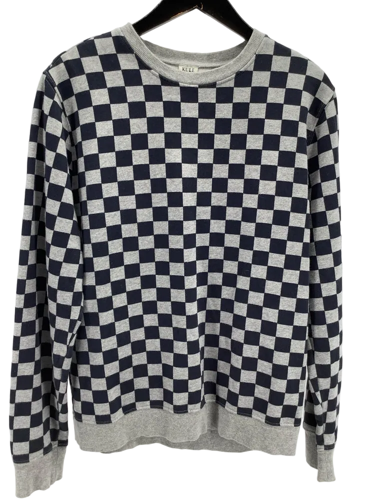 Kule Size S Gray & Navy Sweatshirt