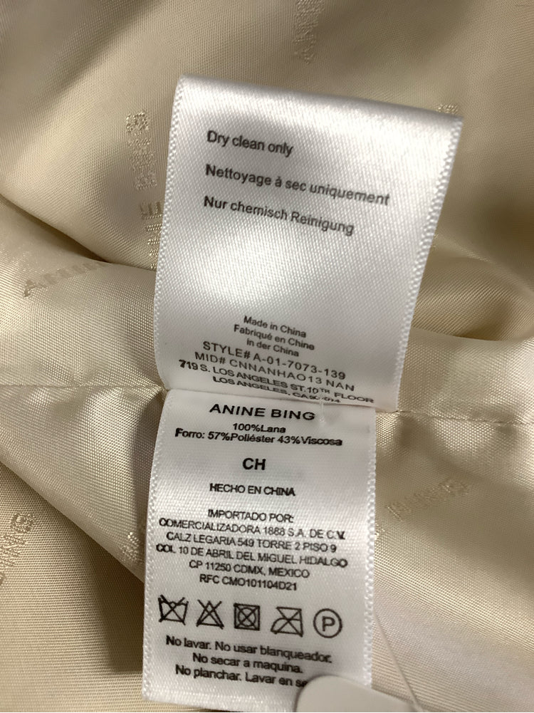 Anine Bing Size S Tan Quinn Blazer