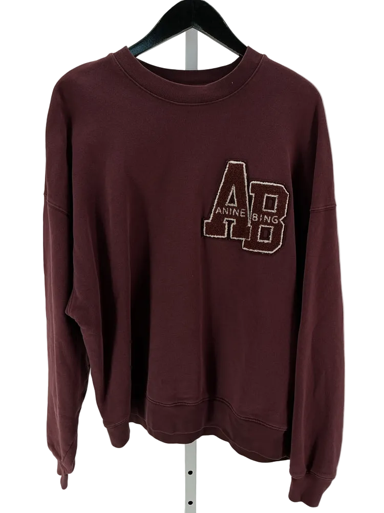 Anine Bing Size S Burgundy Sweatshirt