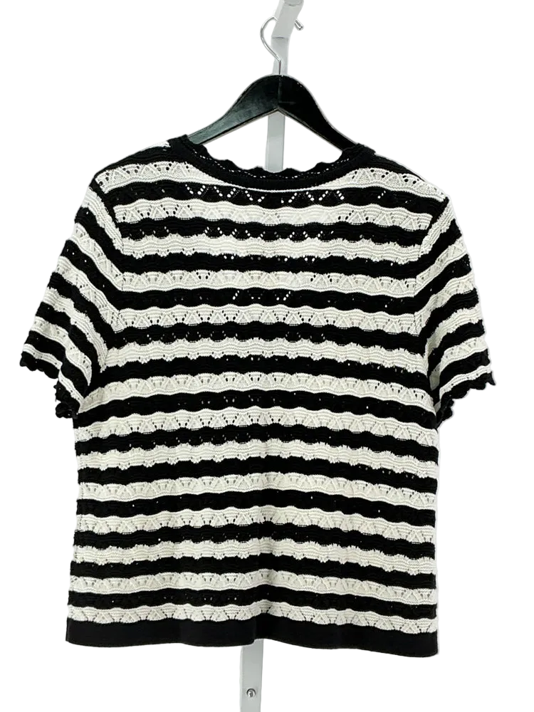 Talbots Size XLP Black & White Shirt