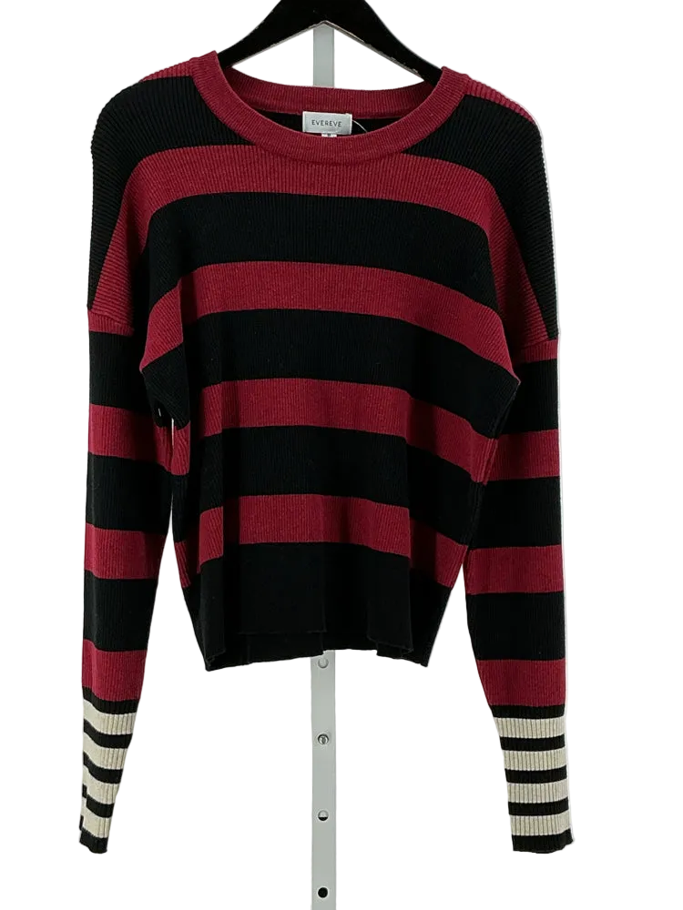 Evereve Size M Black & Red Sweater