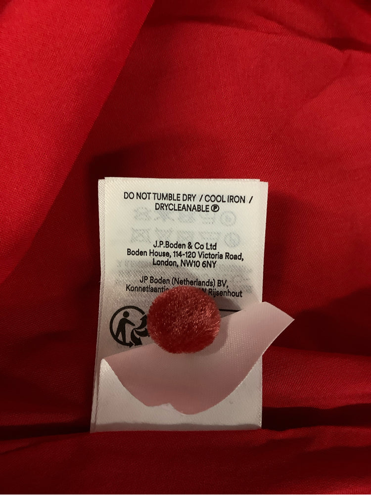 Boden Size 10 Red Elise Dress