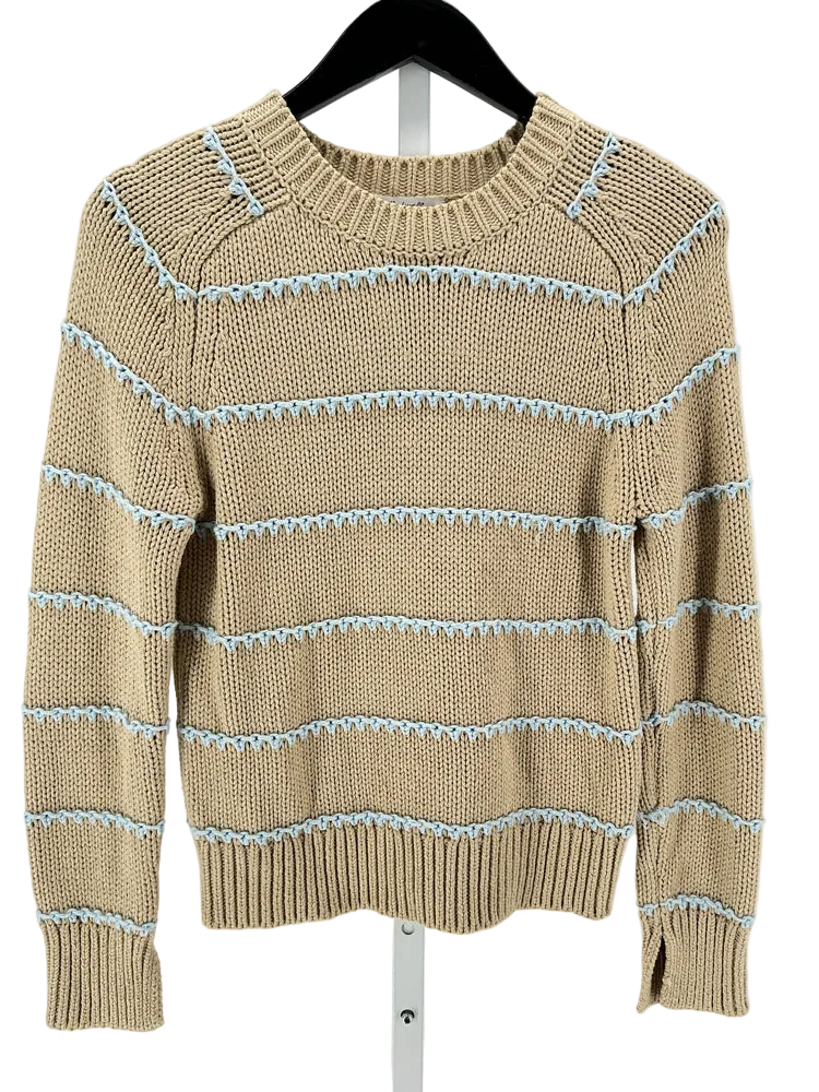 Madewell Size XS Tan & Blue Sweater