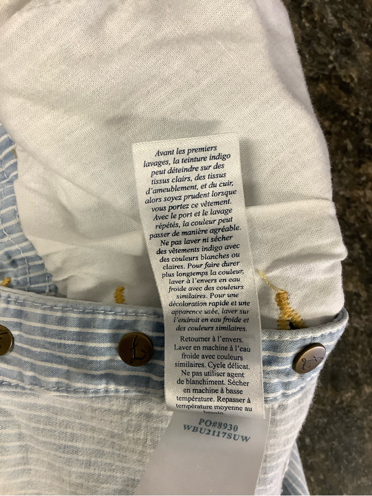 Faherty Size XS Blue & White Overalls