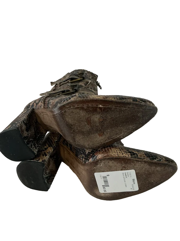 freebird Shoe Size 9 Black & Brown Booties