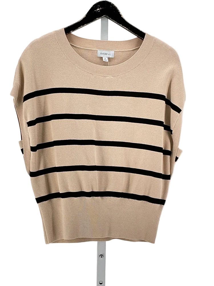 Evereve Size XL Tan & Black Shirt