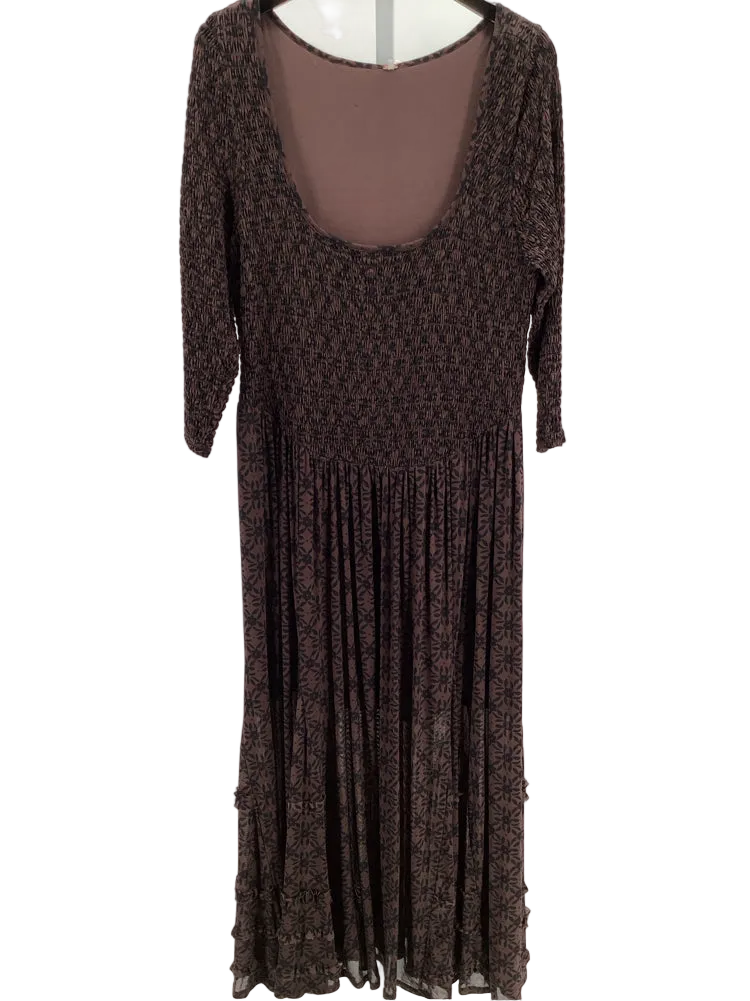 Free People Size XL Brown & Black Dress