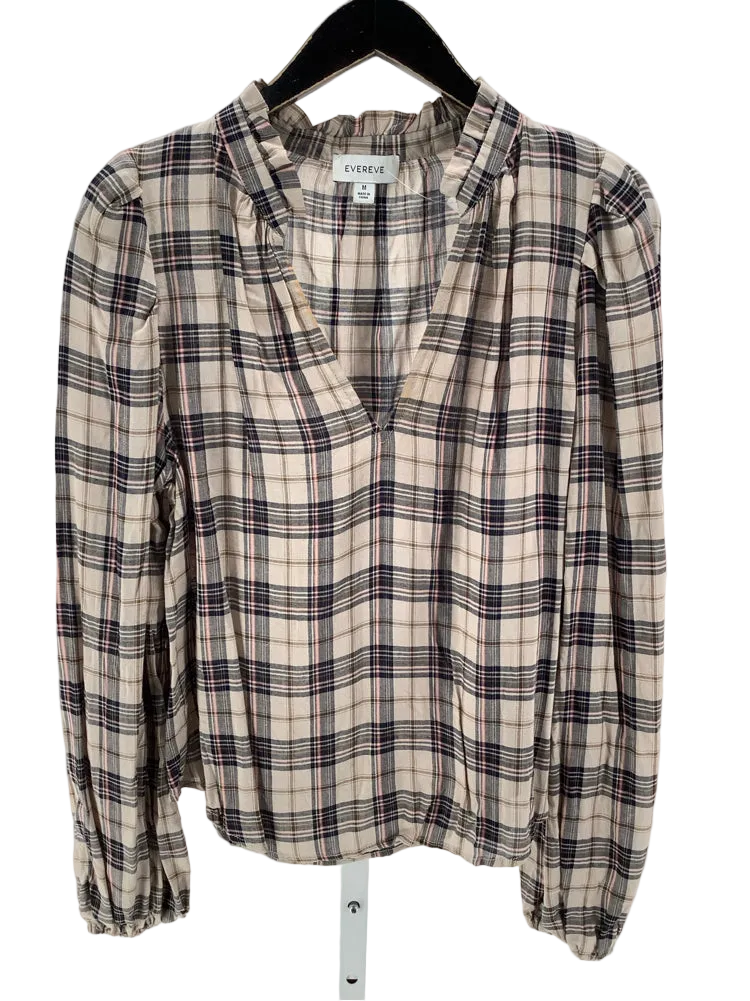 Evereve Size M Tan Multi Shirt