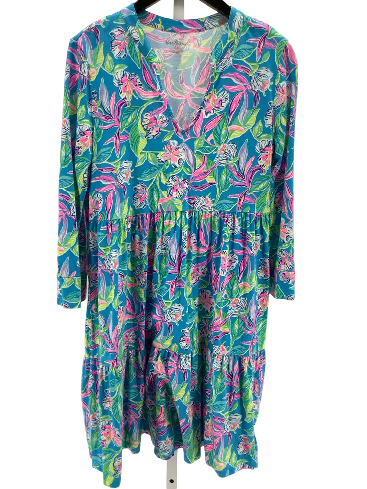 Lilly Pulitzer Size M Blue Multi Alaina Dress