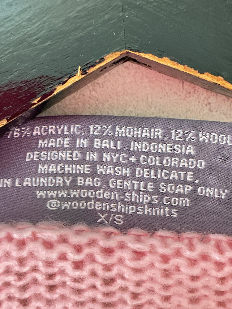 Wooden Ships Size XS Pink Sweater