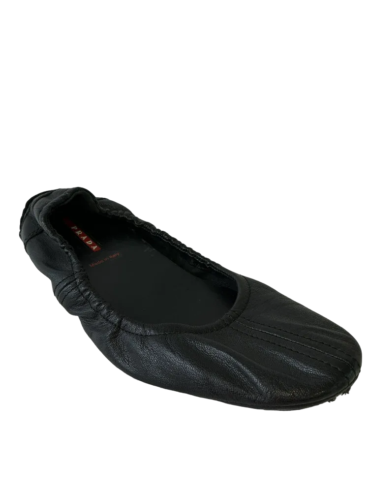 Prada Shoe Size 6.5 Black Flats
