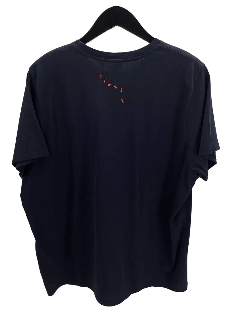 Clare V. Size XL Navy & Red Shirt