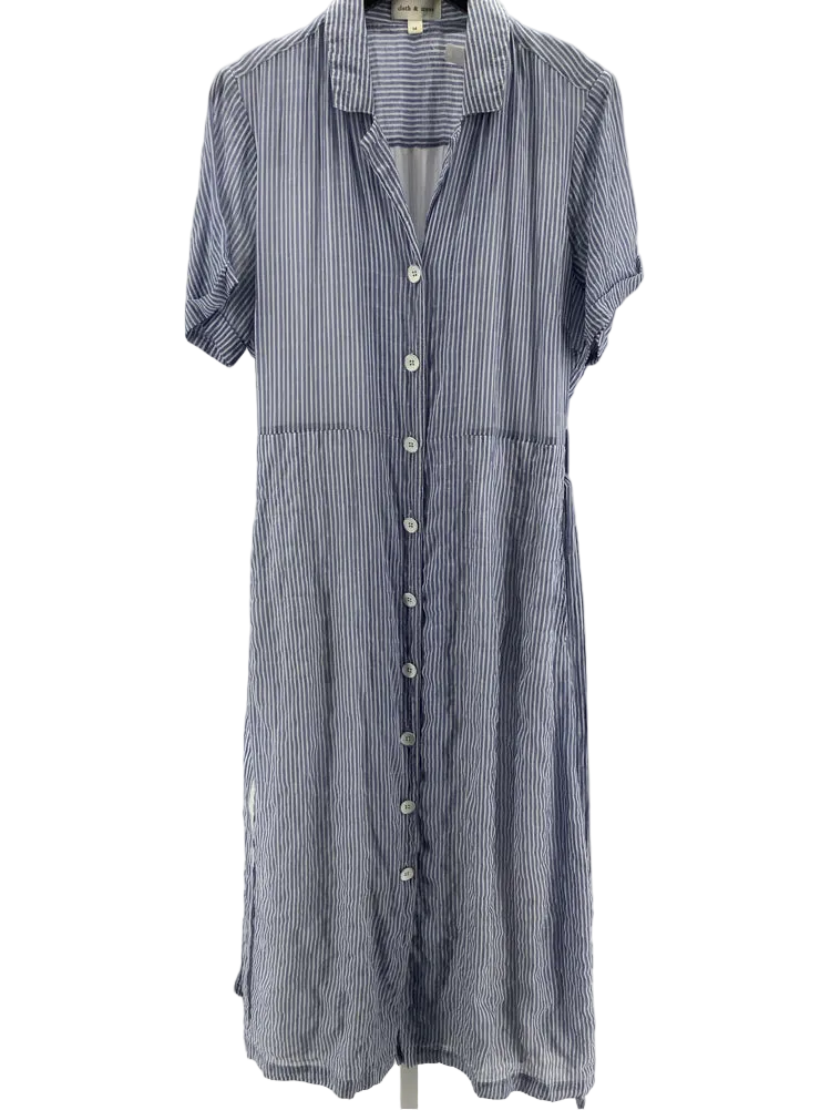 Cloth & Stone Size M Blue & White Dress