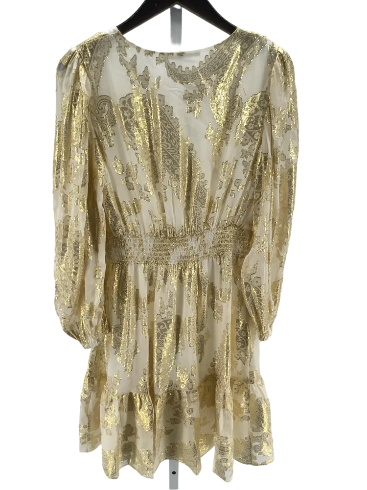 Kobi Halperin Size S White & Gold Leah Dress