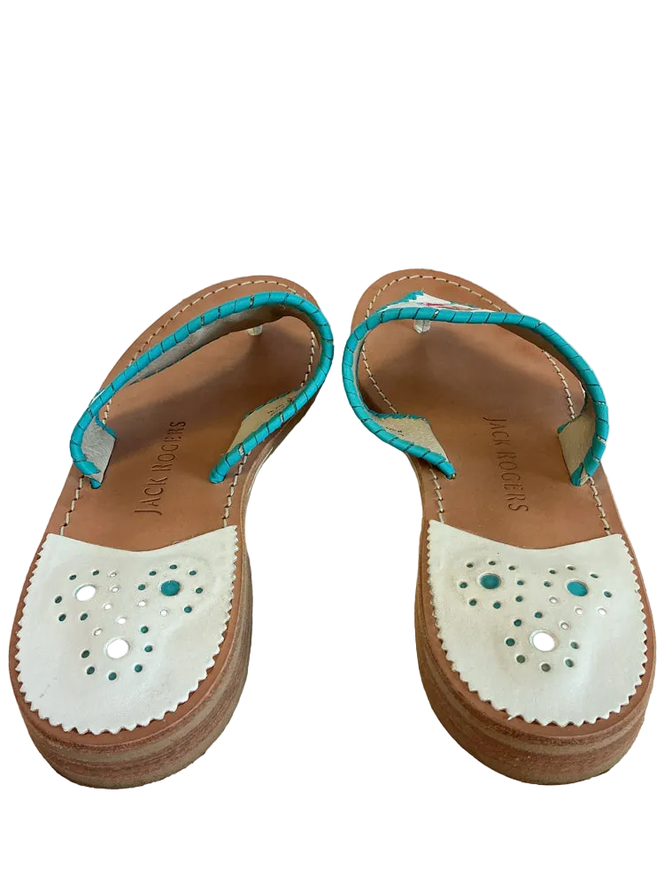 Jack Rogers Shoe Size 9.5 White multi Sandals