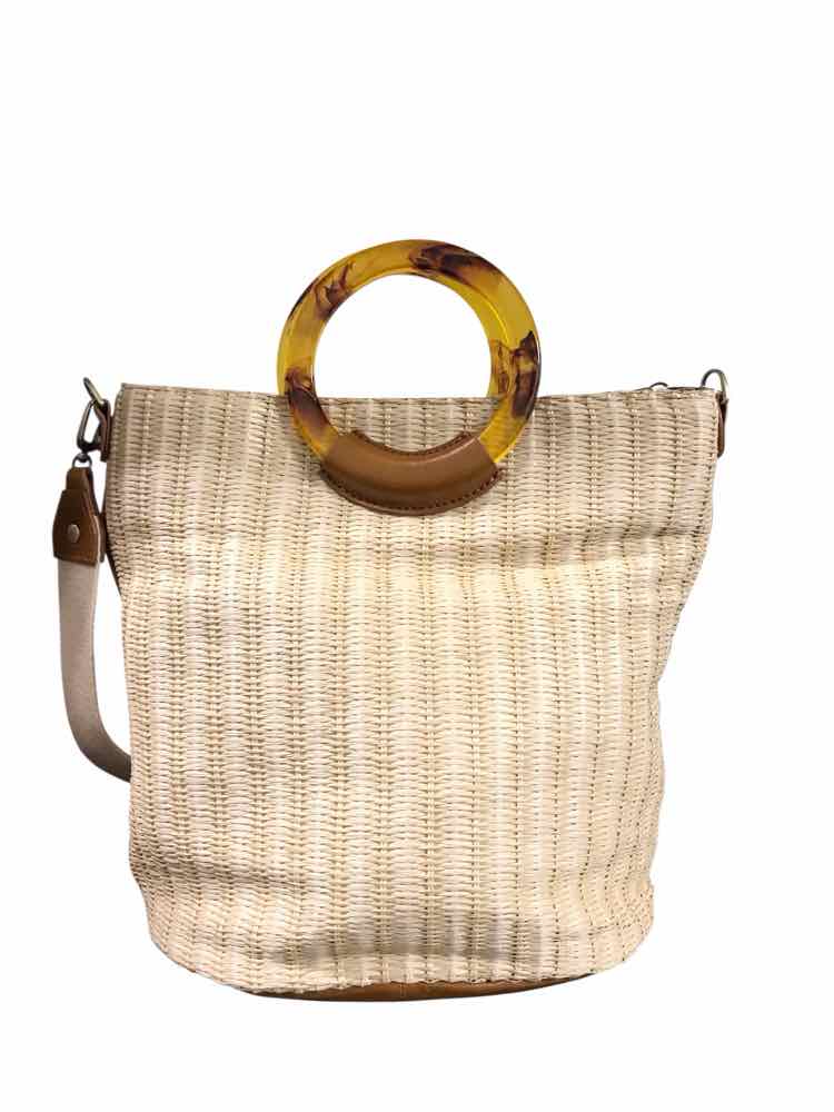 Hobo Tan & White Sheila Handbags