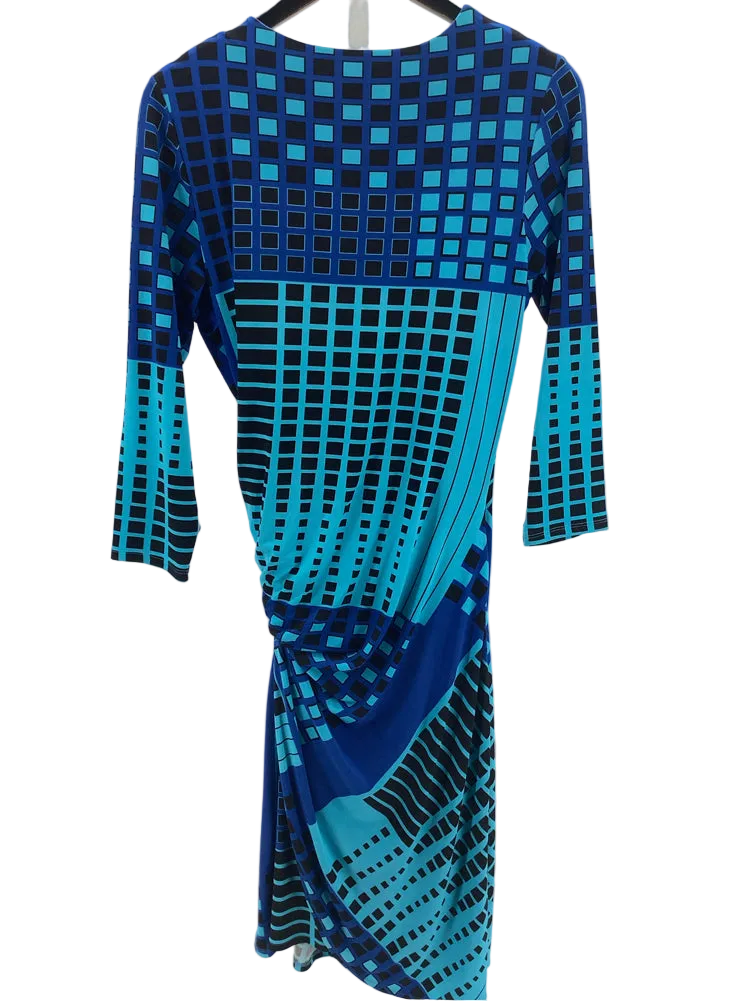 Josie Natori Size M Blue & Black Dress