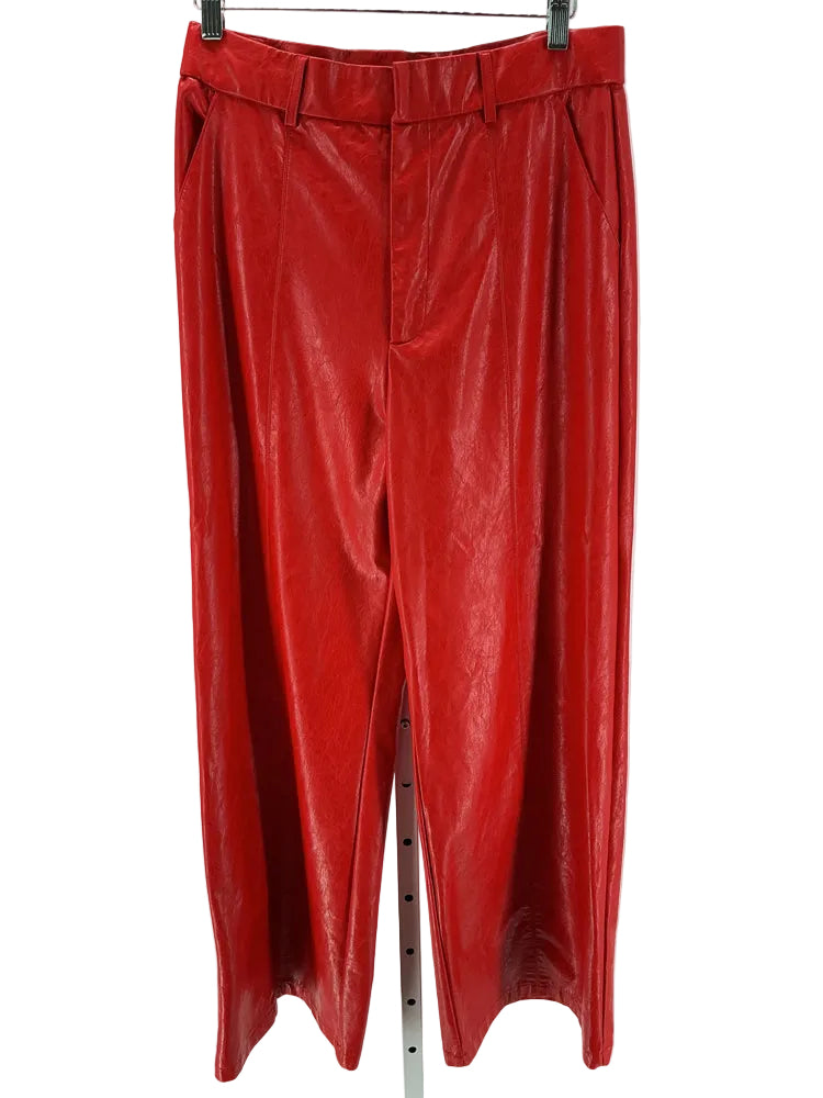 Line & Dot Size L Red Pants