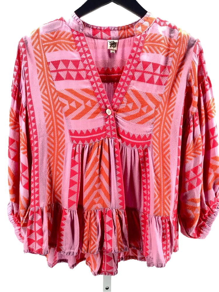 Ivy Jane Size XS Pink & Orange Shirt