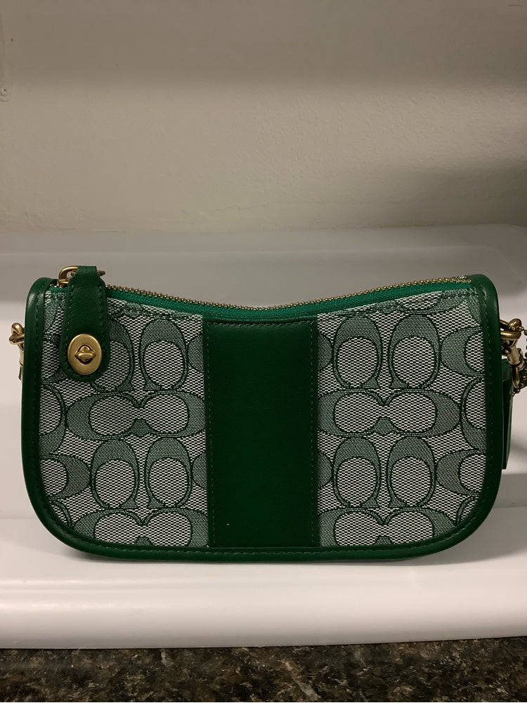 Coach Green & White Swinger 20 Handbags
