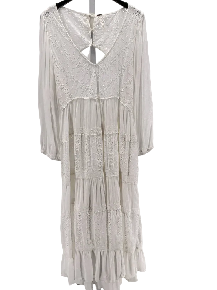 Free People Size L White Mockingbird Dress