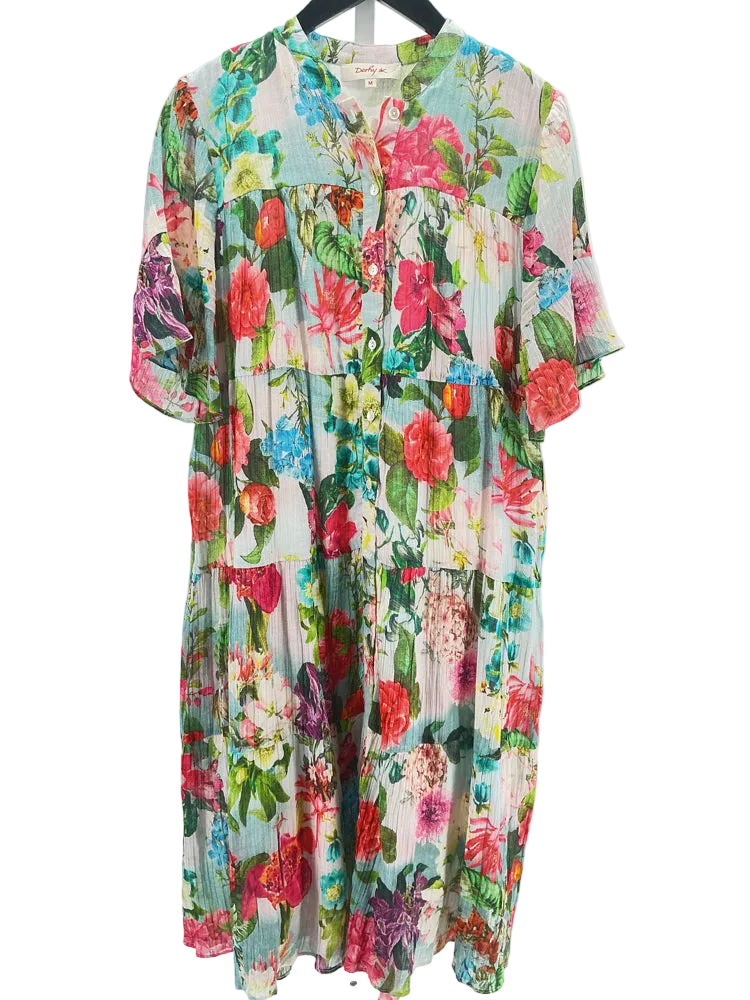 Derhy Size M Green multi Dress
