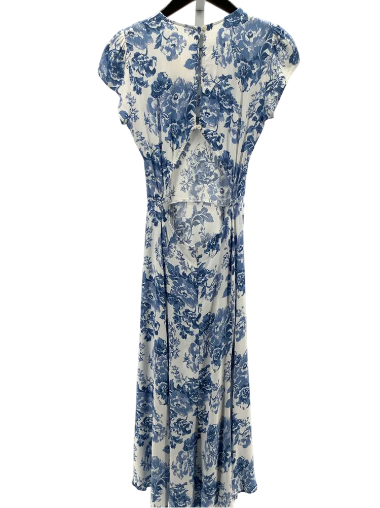 Reformation Size 4 Blue & White Gavin Dress Reformation Size 4 Blue & White Gavin Dress