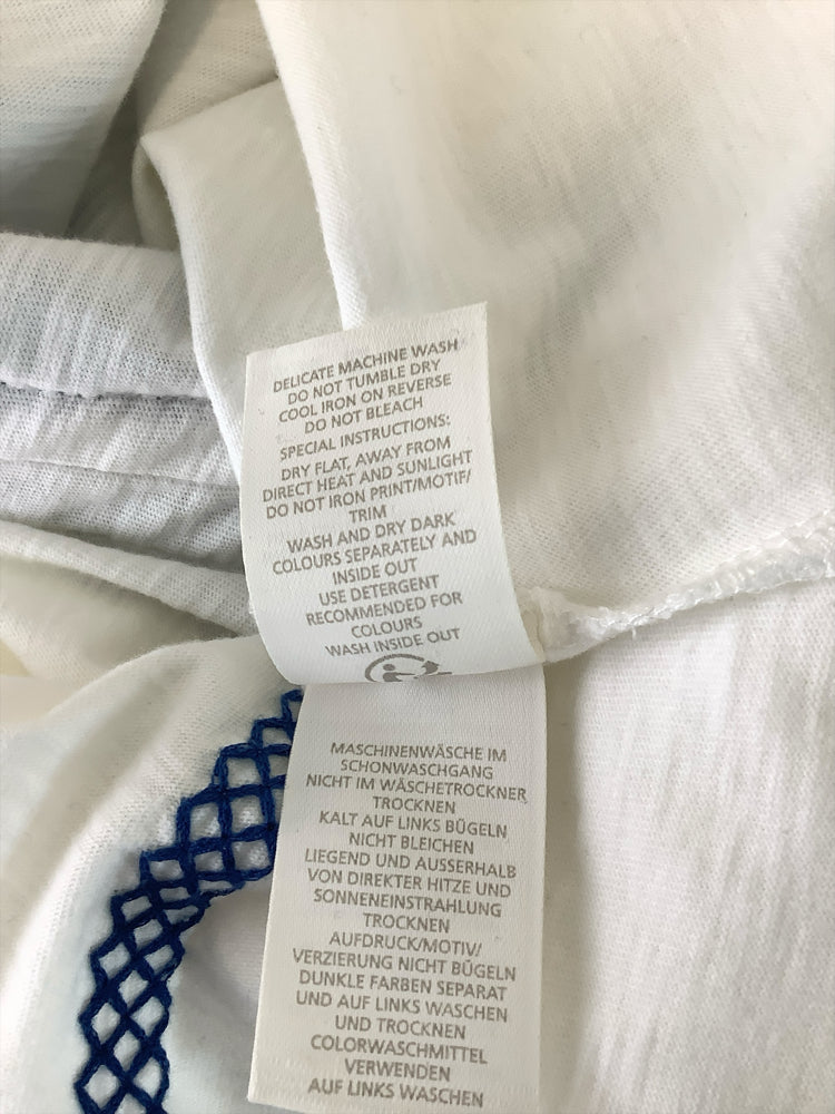Boden Size L White & blue Shirt