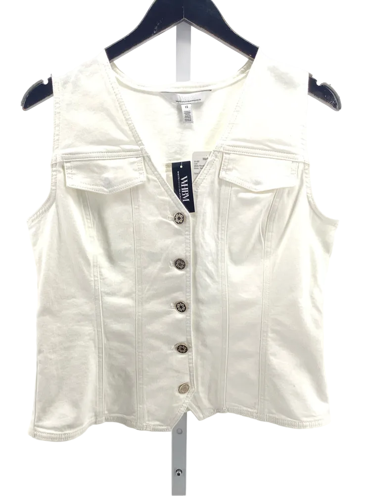 White House Black Market Size 12 White Vest