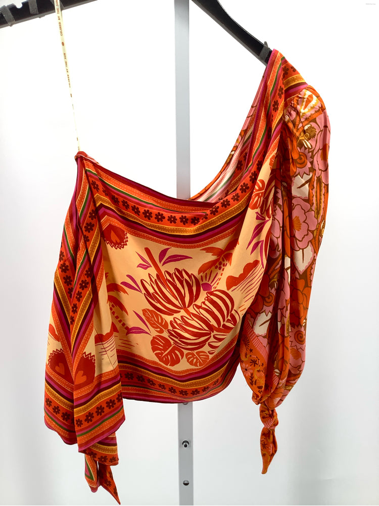 Farm Rio Size M Orange Multi Shirt