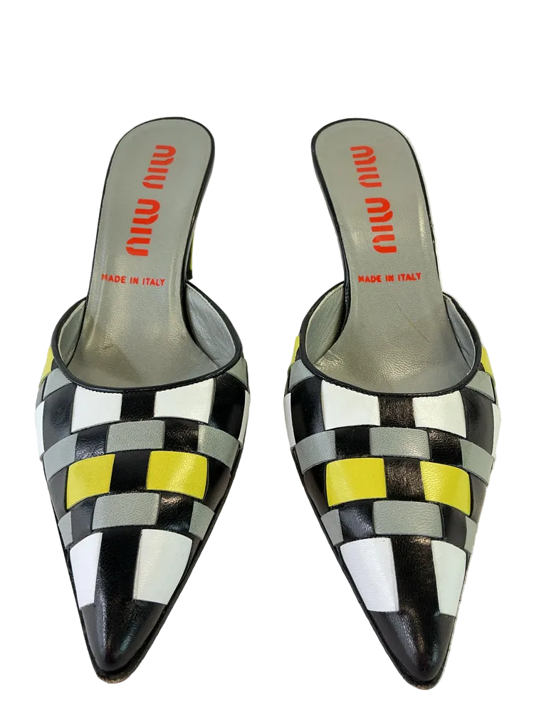 miu miu Shoe Size 6.5 Black multi Mules