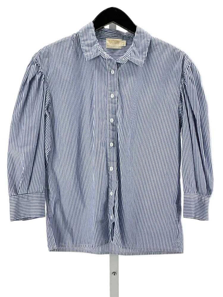 Nation Size XS Blue & White Shirt