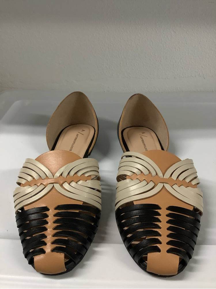 Anthropologie Shoe Size 8.5 Tan Multi Leyla Flats