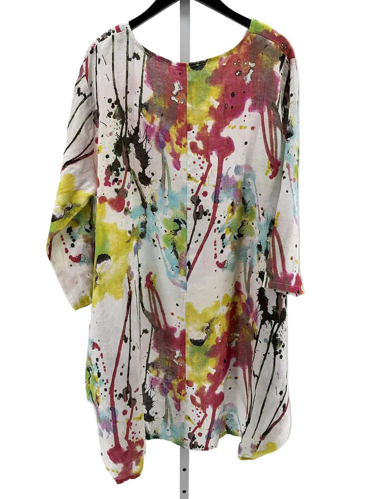 Made in Italy Size OS White multi Tunic