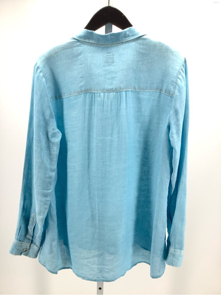 120% Lino Size XL Blue Shirt