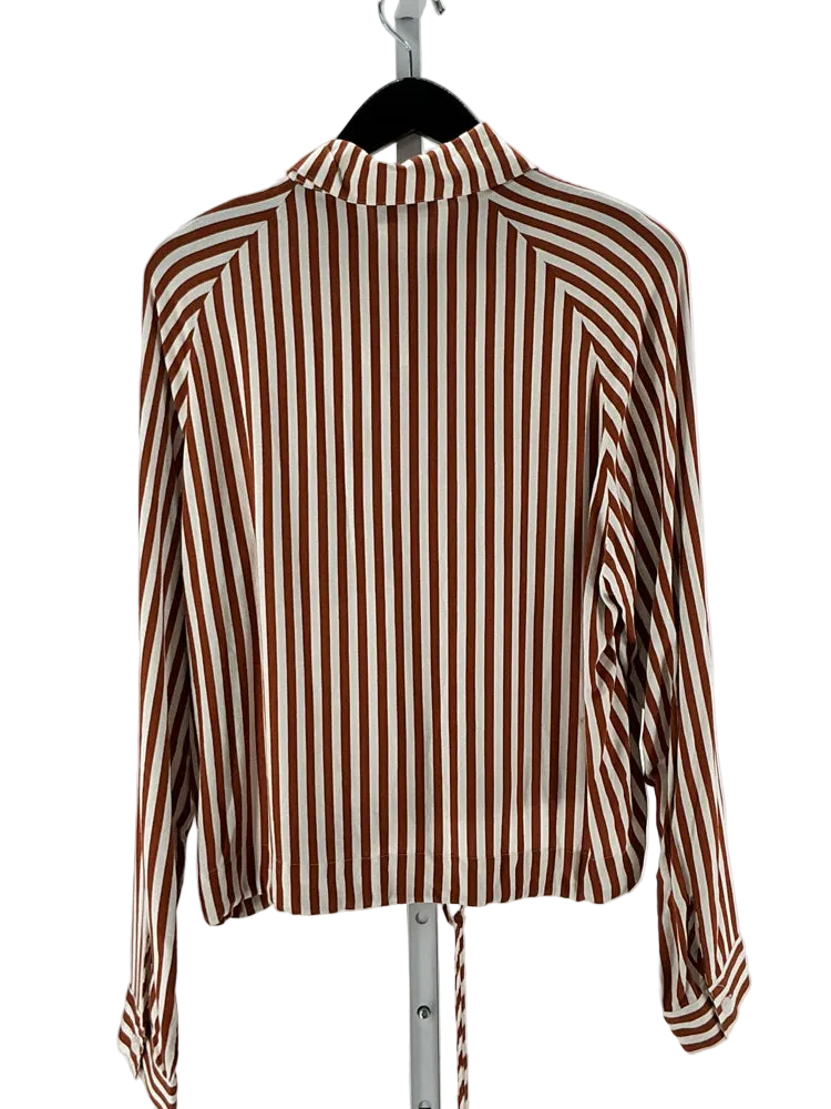 LNA Size XS Brown & white Shirt