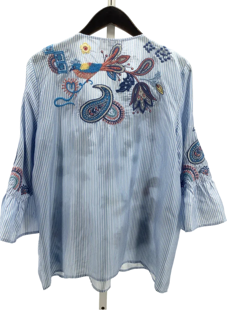 Johnny Was Size M Blue Multi Shirt