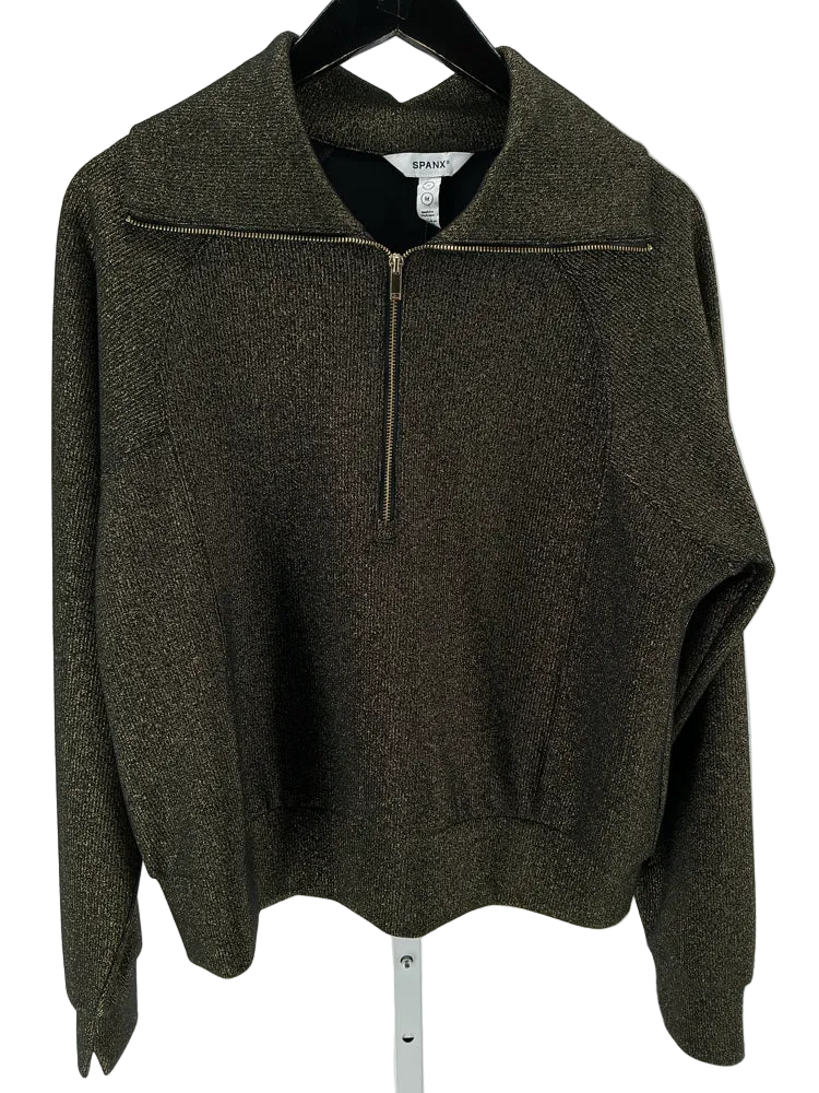 Spanx Size M Black & Gold Sweater