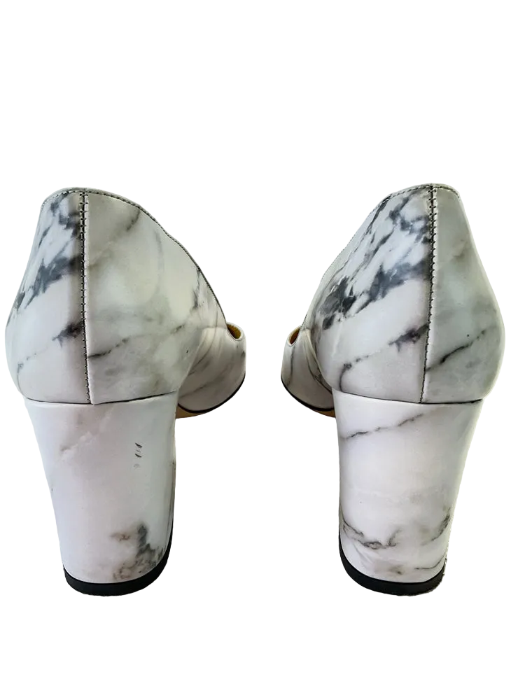 Charlotte Olympia Shoe Size 6 Gray & Black Heels