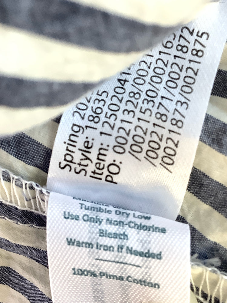 Marine Layer Size M Blue & Cream Shirt