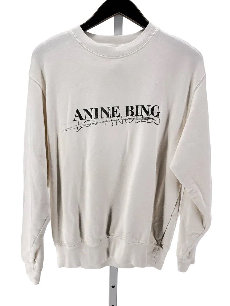 Anine Bing Size S Cream & Black Jaci Sweatshirt