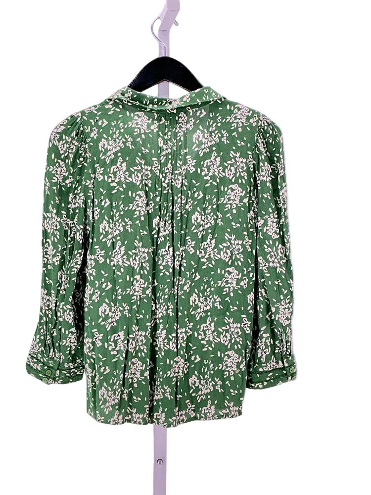 ba&sh Size 0 Green & White Shirt