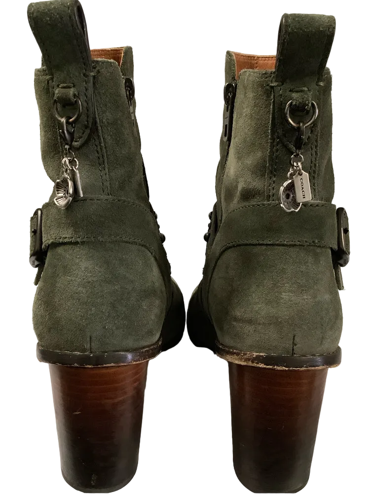 Coach Shoe Size 9.5 Olive Booties