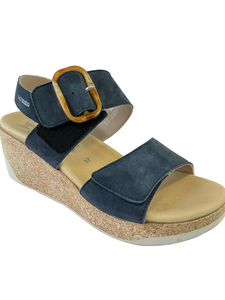 Mephisto Shoe Size 6.5 Navy Wedges