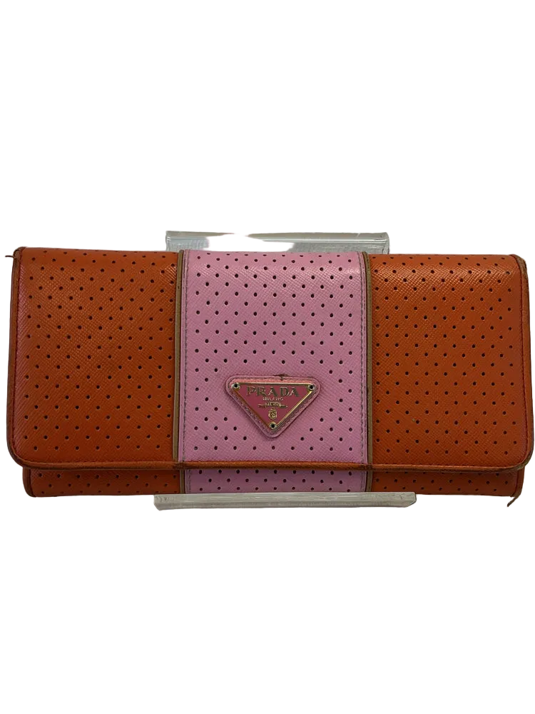 Prada orange & pink Wallet