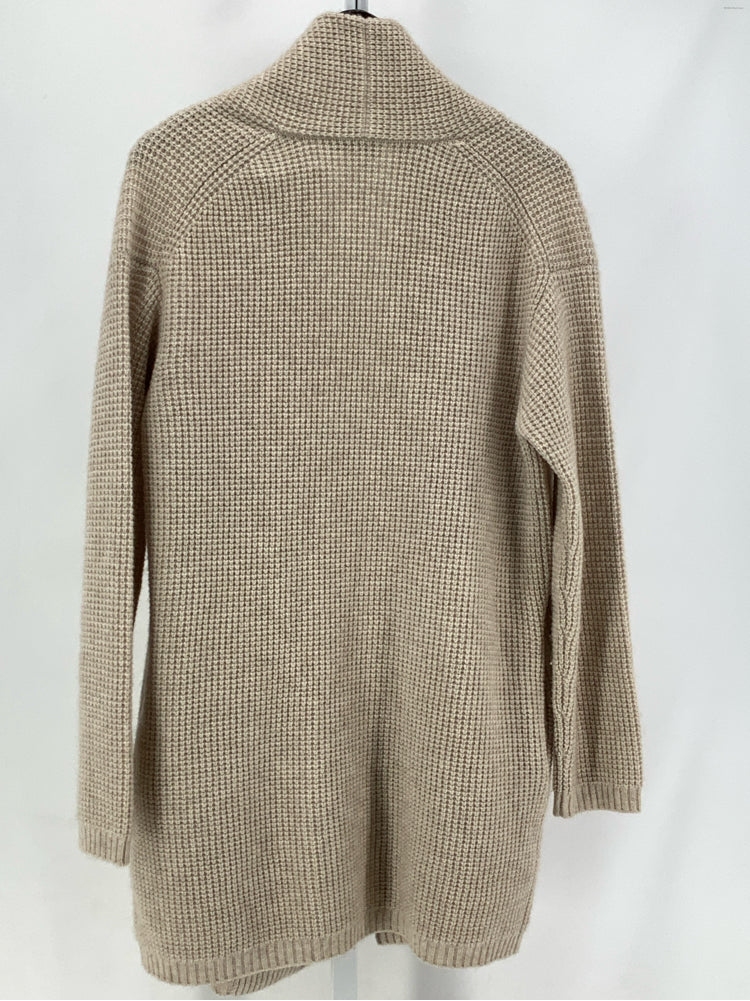 White + Warren Size S Tan Cardigan